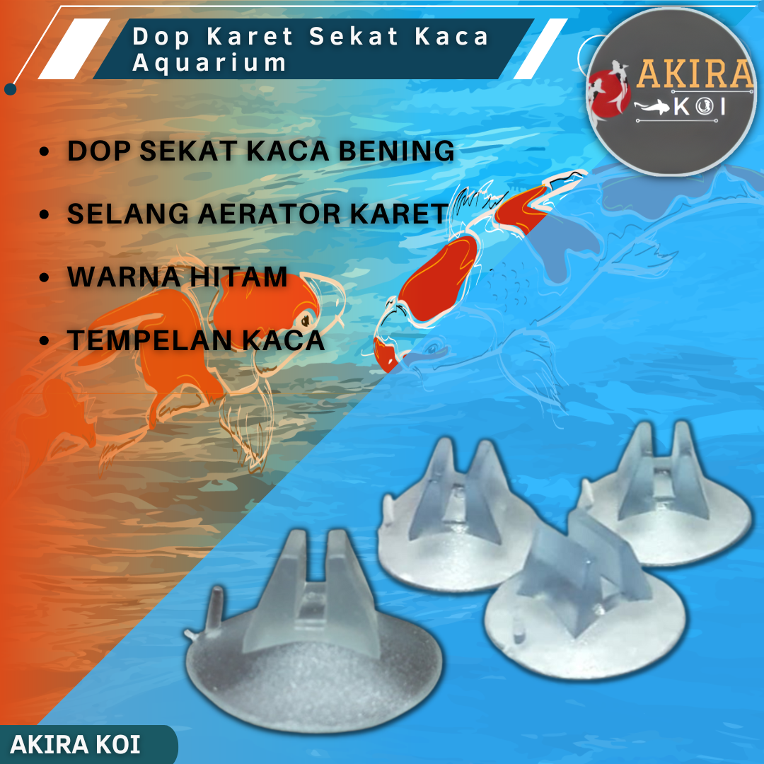 Dop Karet Sekat Kaca Aquarium