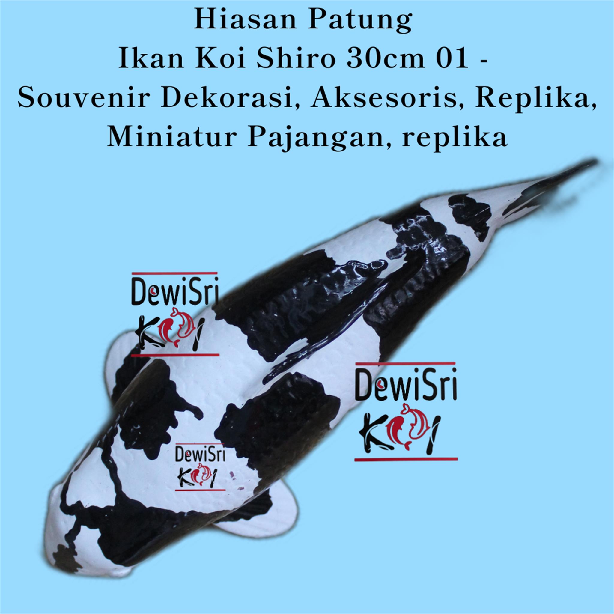 Patung Ikan Koi Shiro 30cm